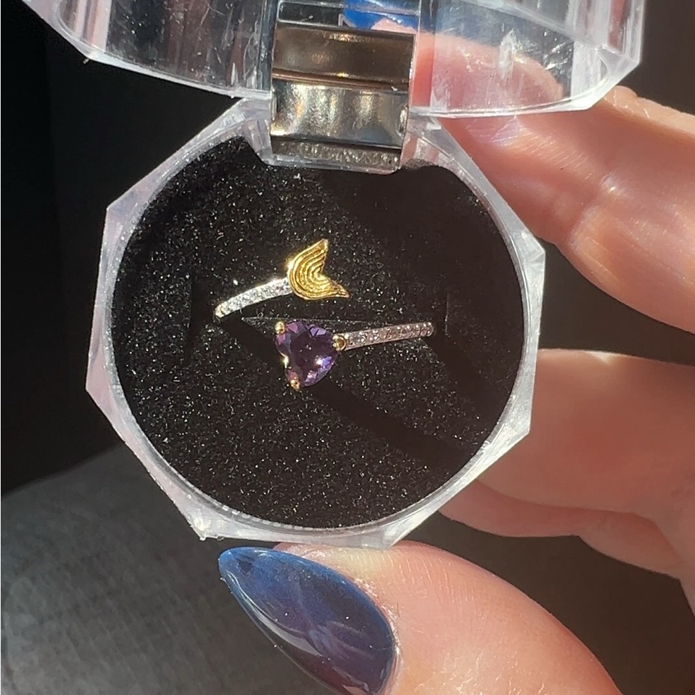 Amethyst Heart Ring
